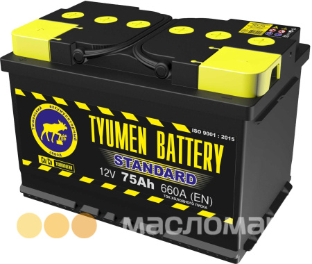 75 п.п. Tyumen Battery "STANDARD" 660А (278*175*190)