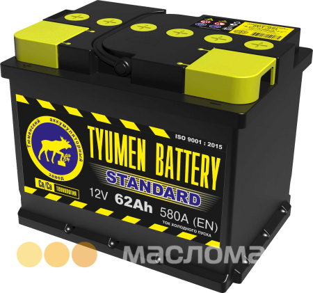 62 п.п. Tyumen Battery "STANDARD" 580А (242*175*190)